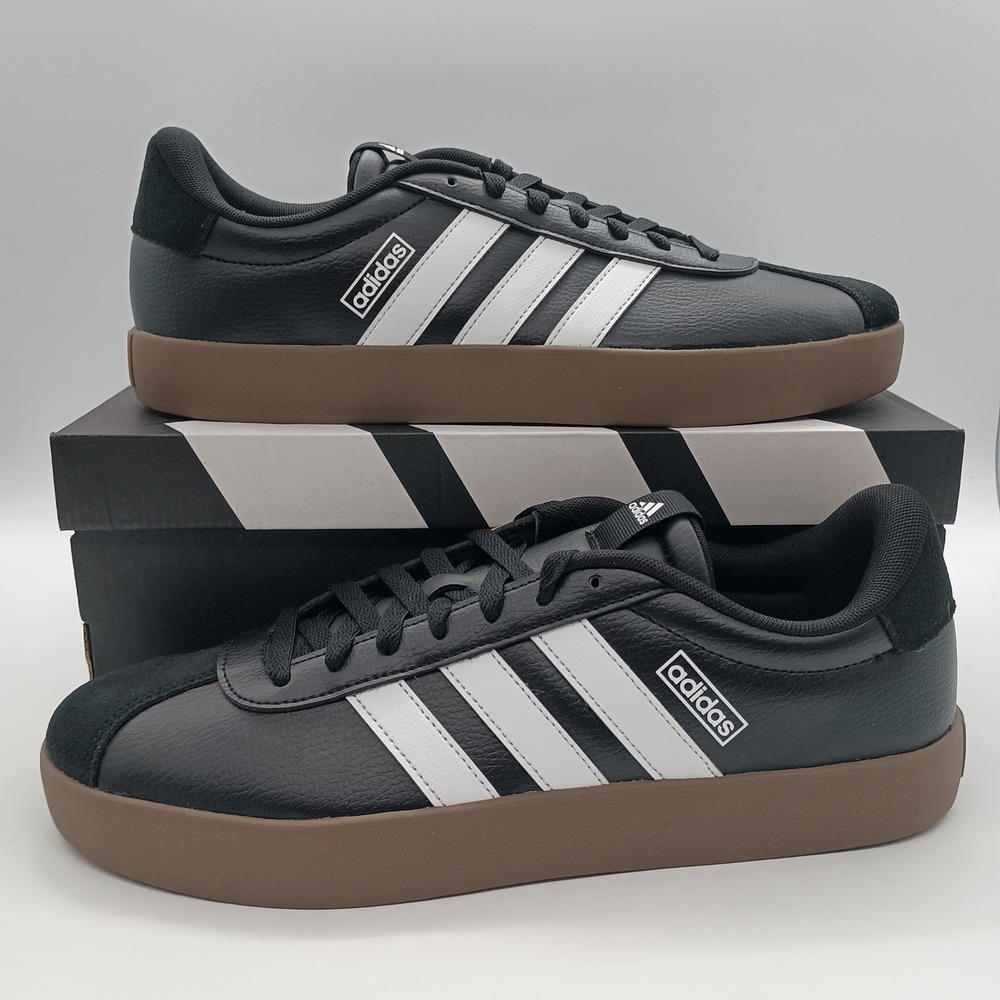Adidas VL Court 3.0 Mens Sneakers Black White ID6286 Size 11.5